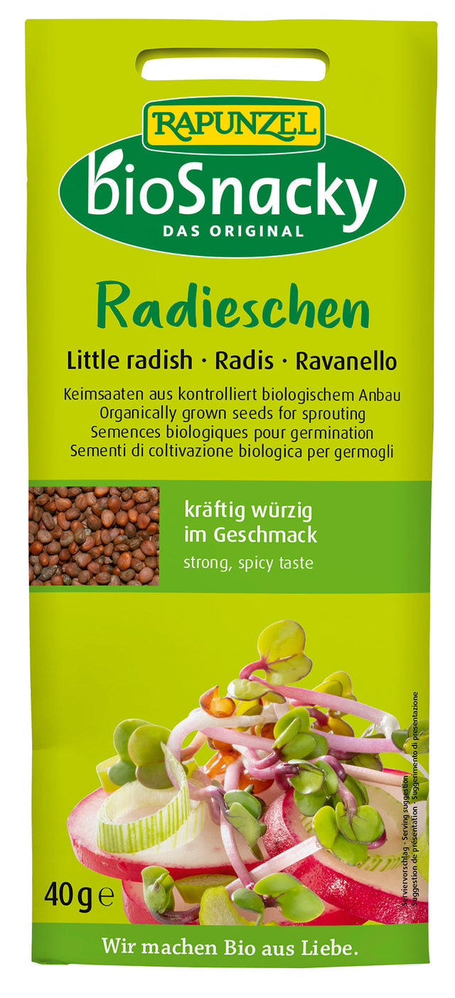 BioSnacky Keimsaat Radieschen, 40 g - YOGISHOP