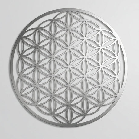 Blume des Lebens Wandschmuck aus Edelstahl - YOGISHOP