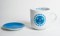 Chakra-Tasse aus Porzellan mit Unterteller