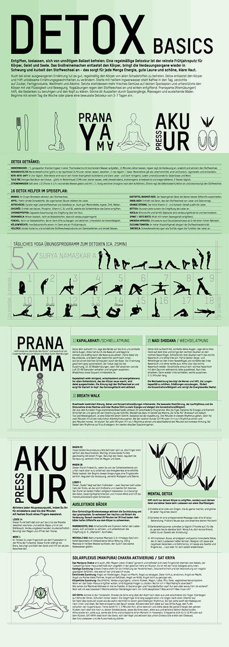 Yoga Poster - Detox Basics - YOGISHOP