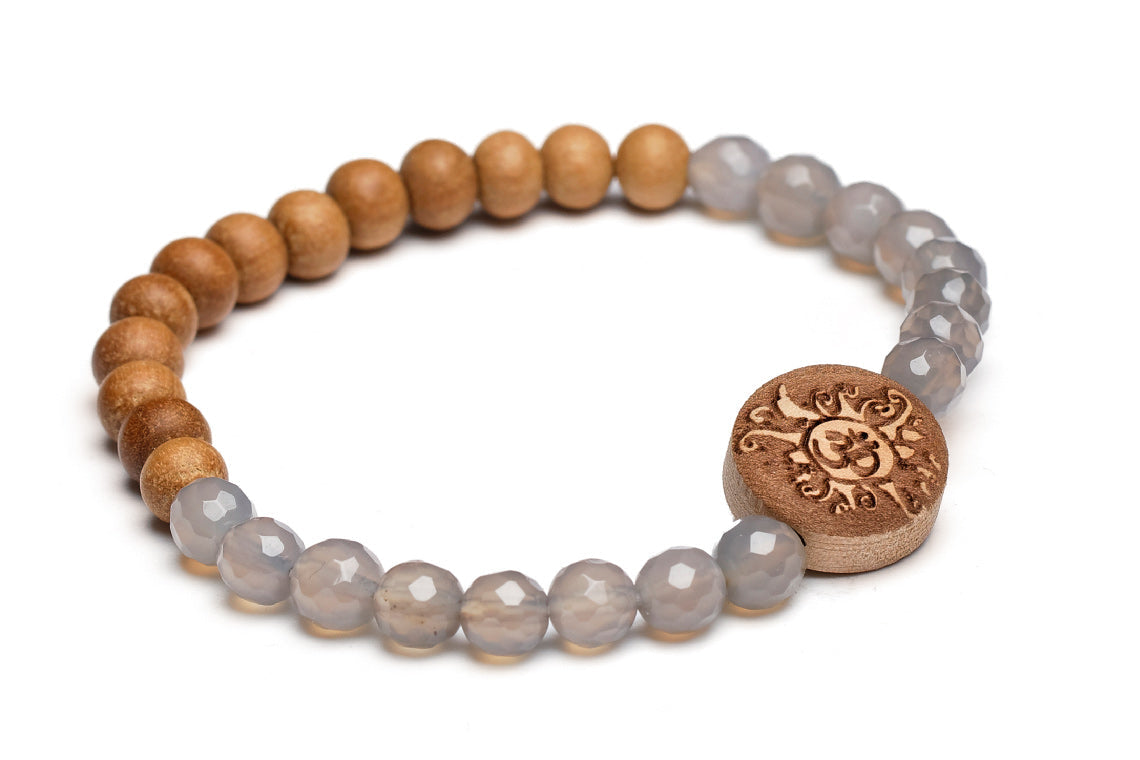Handala - Achat facettiert, Sandelholz 6 mm