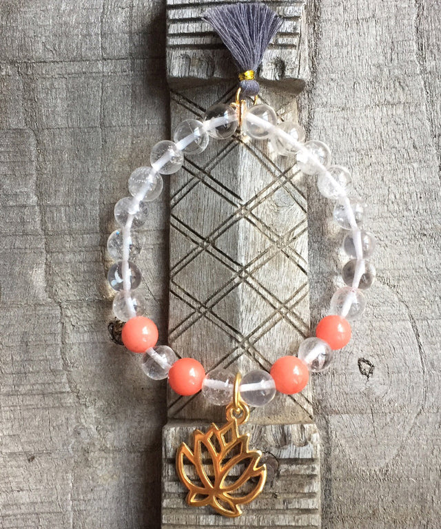 Mala-Armband "Lotus Crystal" - YOGISHOP