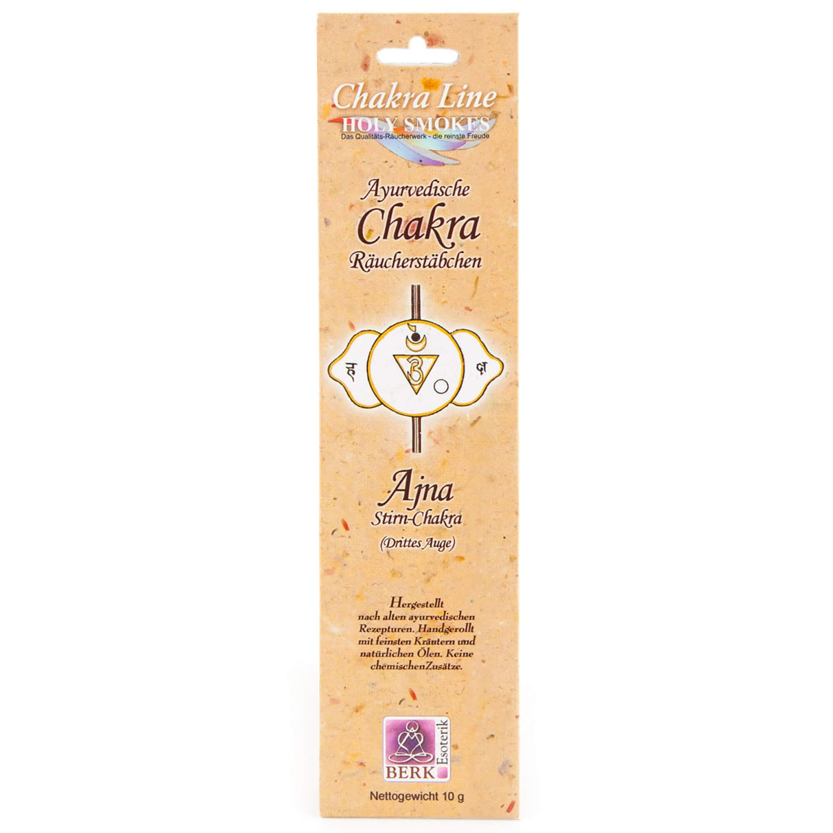 Ayurvedische Chakra Räucherstäbchen - Drittes Auge (Ajna), 10 g - YOGISHOP