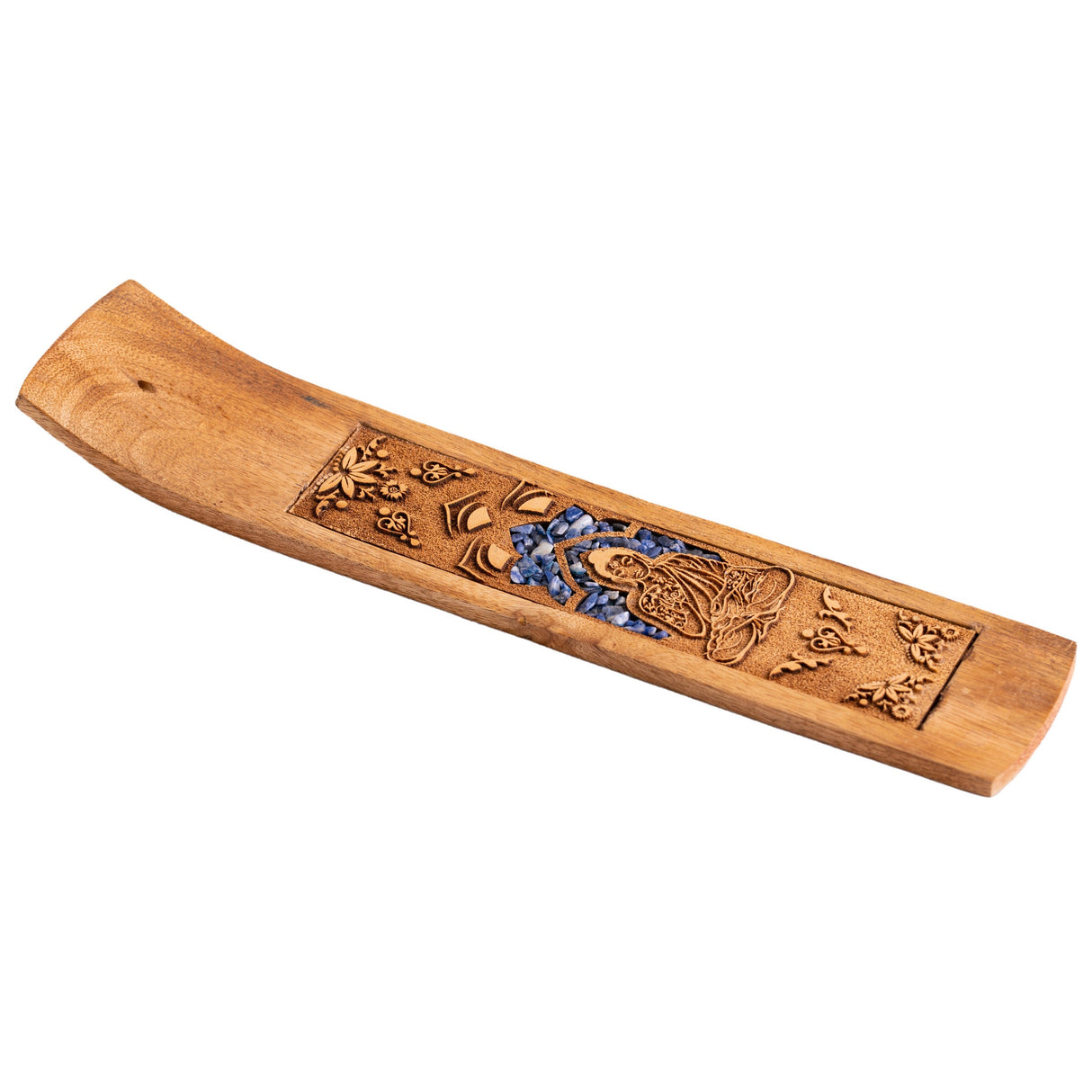 Schiffchenhalter mit Sodalith - Buddha