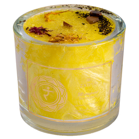 Chakra Kerze Solarplexus, H: 9 cm, ø 10 cm - YOGISHOP