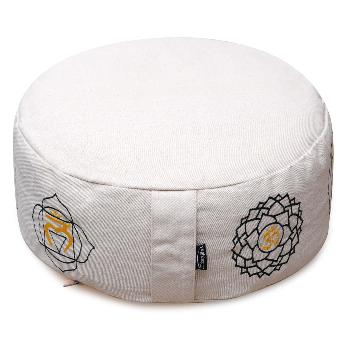 Meditationskissen - rund - Chakras - organic cotton - ø 36cm x 15cm - YOGISHOP