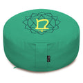 Meditationskissen - rund - Chakras - organic cotton - ø 36cm x 15cm