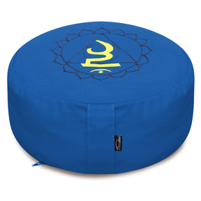 Meditationskissen - rund - Chakras - organic cotton - ø 36cm x 15cm
