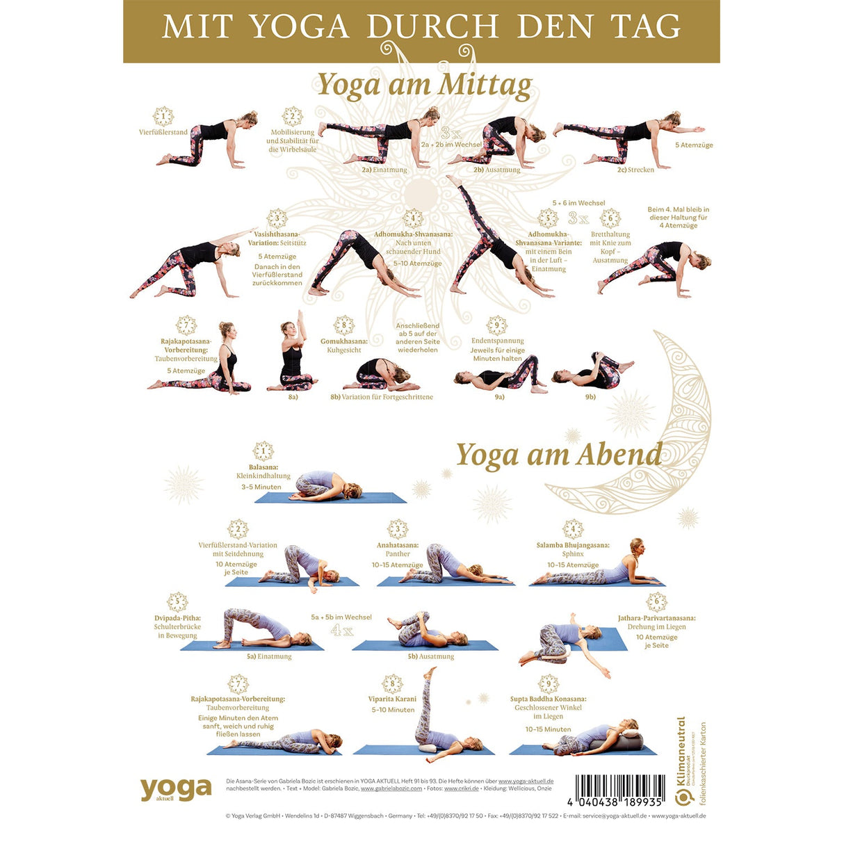 Mit Yoga durch den Tag Poster A4 - YOGISHOP