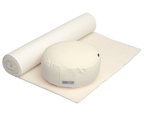 Yoga-Set Comfort Edition - Meditation natur 75 x 200 cm - YOGISHOP