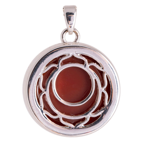 Sakral-Chakra Anhänger mit Karneol und Kette - YOGISHOP