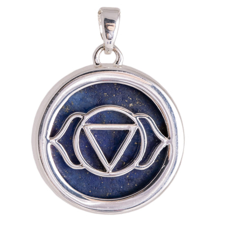 Stirn-Chakra Anhänger mit Lapislazuli und Kette - YOGISHOP