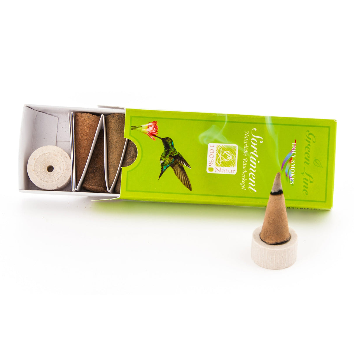 Räucherkegel - Green Line Sortiment, 12,8 g - YOGISHOP