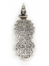 Räucherstäbchenhalter aus Weißmetall - Buddha - YOGISHOP