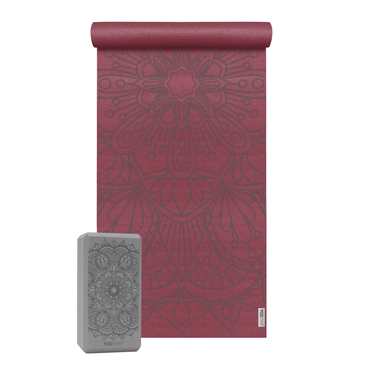 Yoga-Set Starter Edition - lotus mandala (Yogamatte + 1 Yogablock)