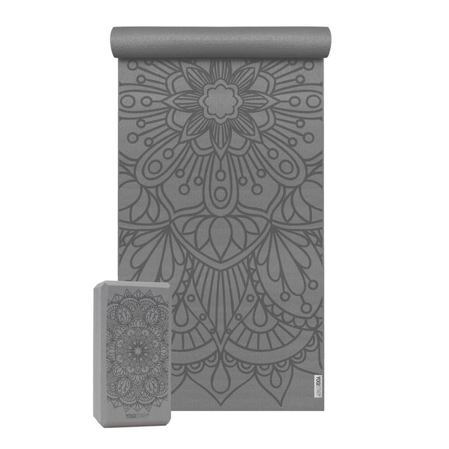 Yoga-Set Starter Edition - lotus mandala (Yogamatte + 1 Yogablock) - AYURDEVA