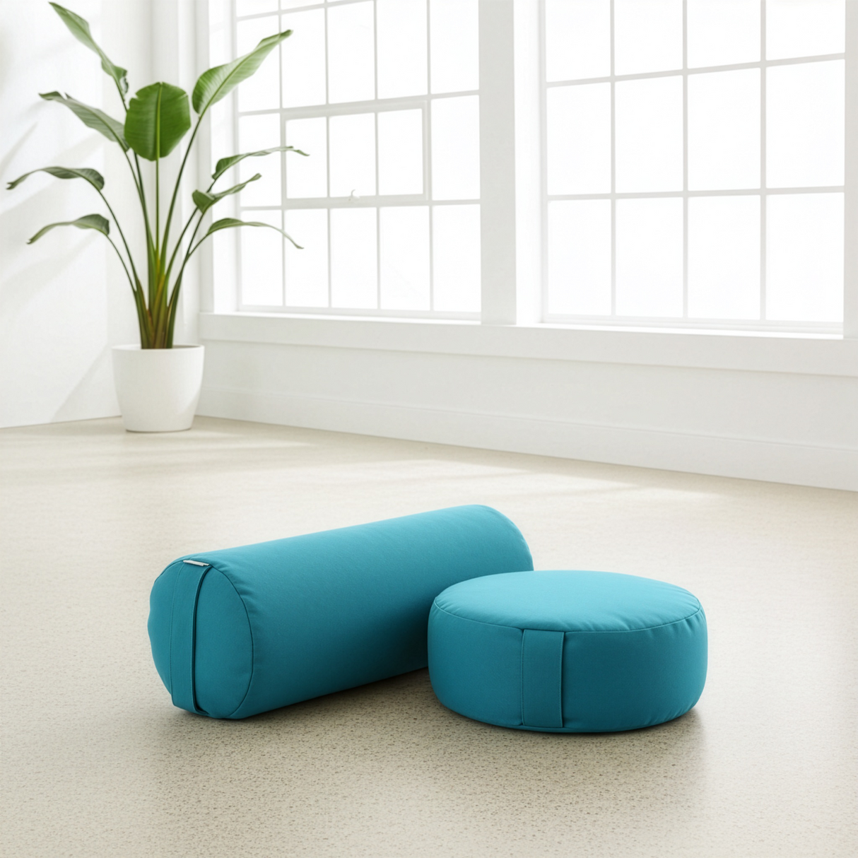 Yoga-Set Ananda (Meditationskissen Dhyana + Yoga-Bolster Samtosha) - YOGISHOP
