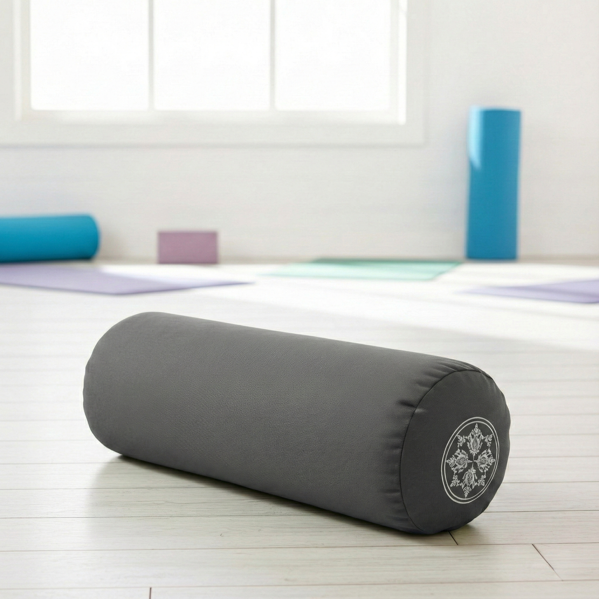 Yoga-Bolster rund - vintage - organic cotton - YOGISHOP