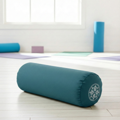 Yoga-Bolster rund - vintage - organic cotton - AYURDEVA