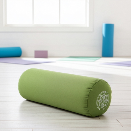 Yoga-Bolster rund - vintage - organic cotton - AYURDEVA