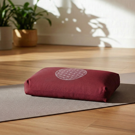 Yogakissen - klein - Blume des Lebens - mit Kapok-Füllung - AYURDEVA