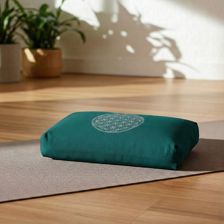 Yogakissen - klein - Blume des Lebens - mit Kapok-Füllung - AYURDEVA