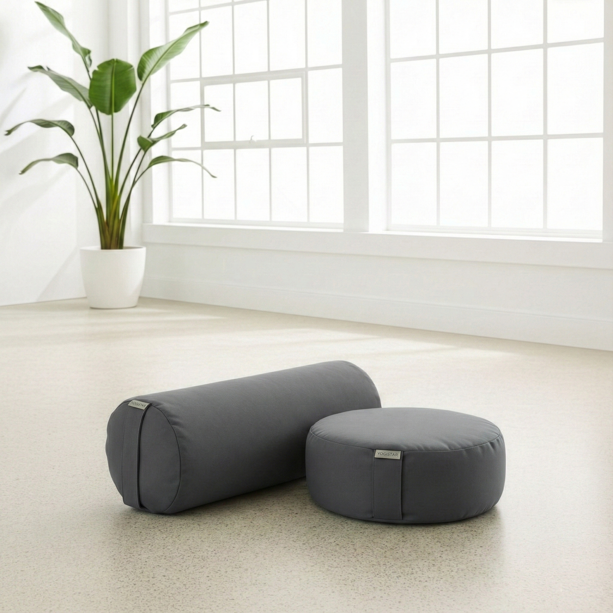 Yoga-Set Ananda (Meditationskissen Dhyana + Yoga-Bolster Samtosha) - YOGISHOP