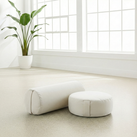 Yoga-Set Ananda (Meditationskissen Dhyana + Yoga-Bolster Samtosha) - YOGISHOP