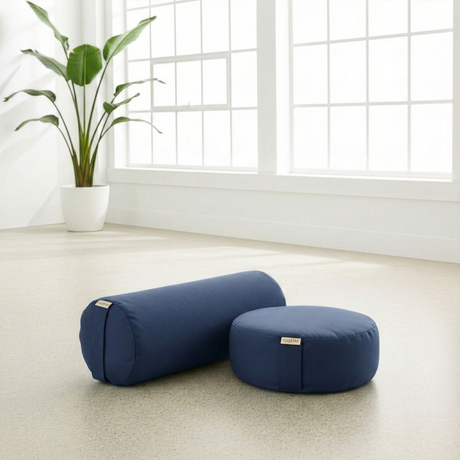 Yoga-Set Ananda (Meditationskissen Dhyana + Yoga-Bolster Samtosha) - YOGISHOP