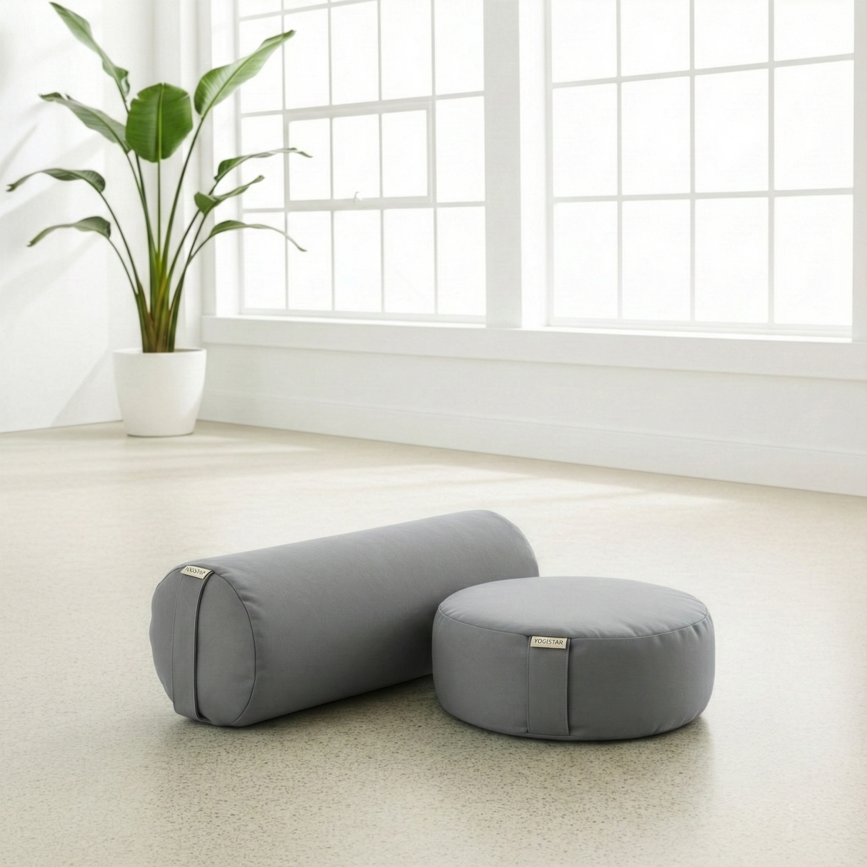 Yoga-Set Ananda (Meditationskissen Dhyana + Yoga-Bolster Samtosha) - YOGISHOP