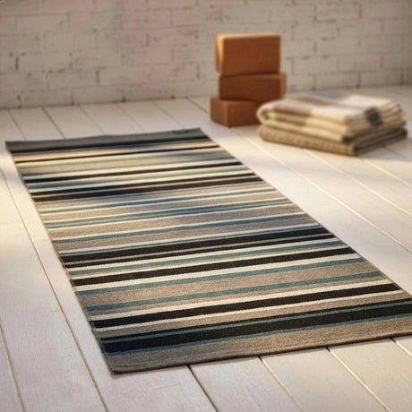 Yogateppich cotton rug - striped - AYURDEVA