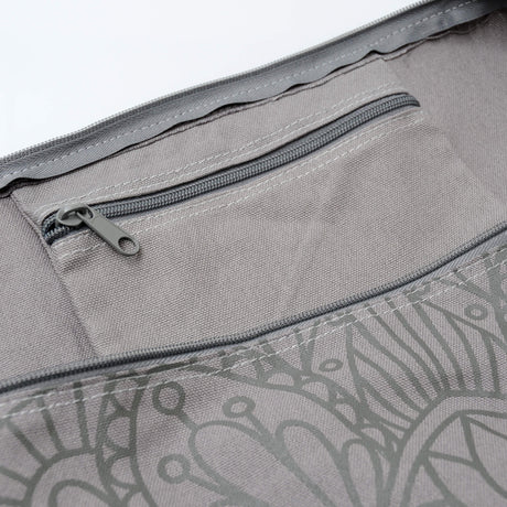 Yogatasche yogibag® basic - zip - cotton - art collection - 86 cm - lotus mandala - graphit