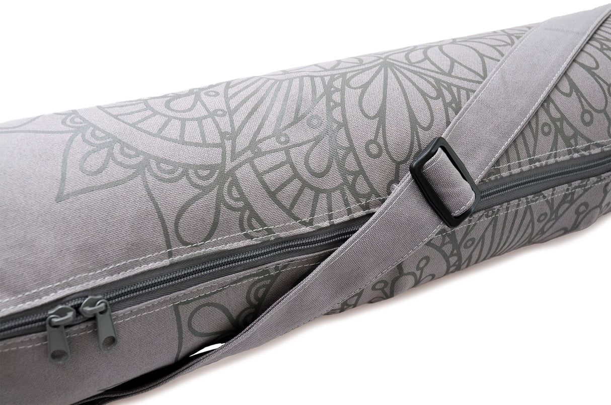 Yogatasche yogibag® basic - zip - cotton - art collection - 86 cm - lotus mandala - graphit - YOGISHOP