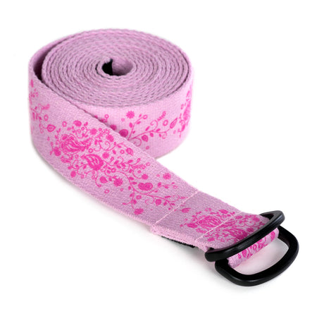 Yogagurt yogibelt® medium - indian flower - PD 260cm - rose - YOGISHOP