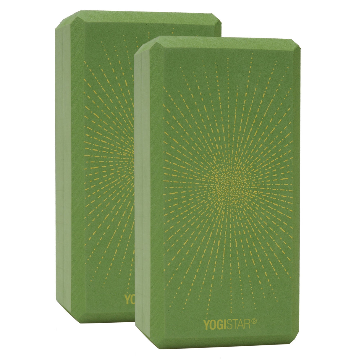 Yogablock yogiblock® basic - art collection - sparkling sunray - kiwi - 2er-Set - YOGISHOP