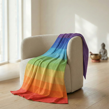 Baumwolldecke Chakra - bunt