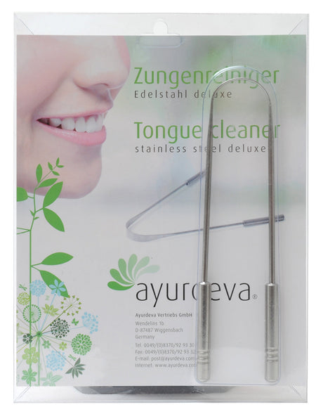 Zungenreiniger deluxe aus Edelstahl