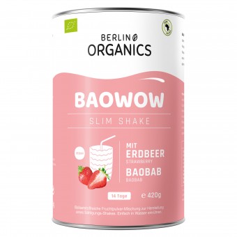 Bio Baowow Slim Shake Erdbeere, 420 g 