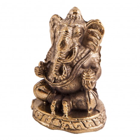 Ganesha Miniaturfigur aus Messing, 2,7 cm 