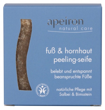 Apeiron Fuß & Hornhaut Peeling Seife, 100 g 