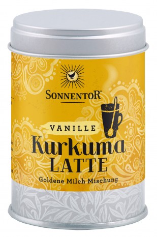 Bio Kurkuma Latte Vanille, 60 g Dose 
