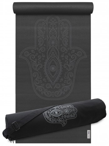 Yoga-Set Starter Edition - hand of fatima (Yogamatte + Yogatasche) zen black