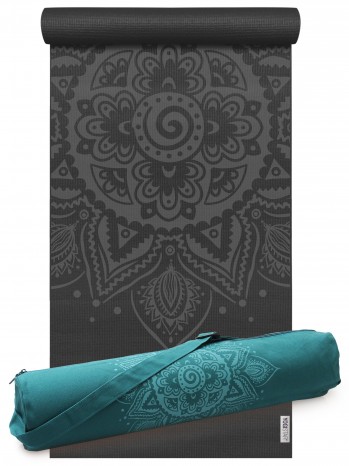 Yoga-Set Starter Edition - spiral mandala (Yogamatte + Yogatasche) zen black