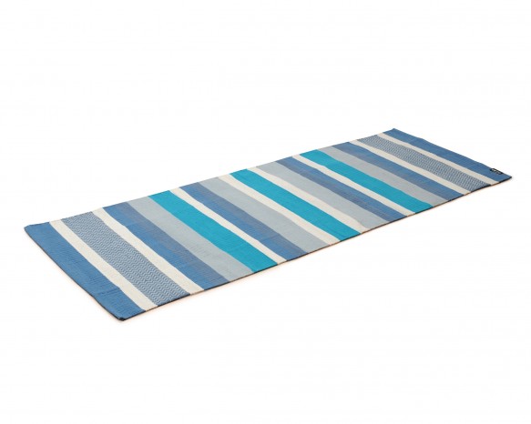 Yogateppich cotton rug - striped ocean